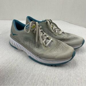 Hoka One One Cavu Profly Grey Blue Lace Up Running Sneakers Men’s Size 11.5
